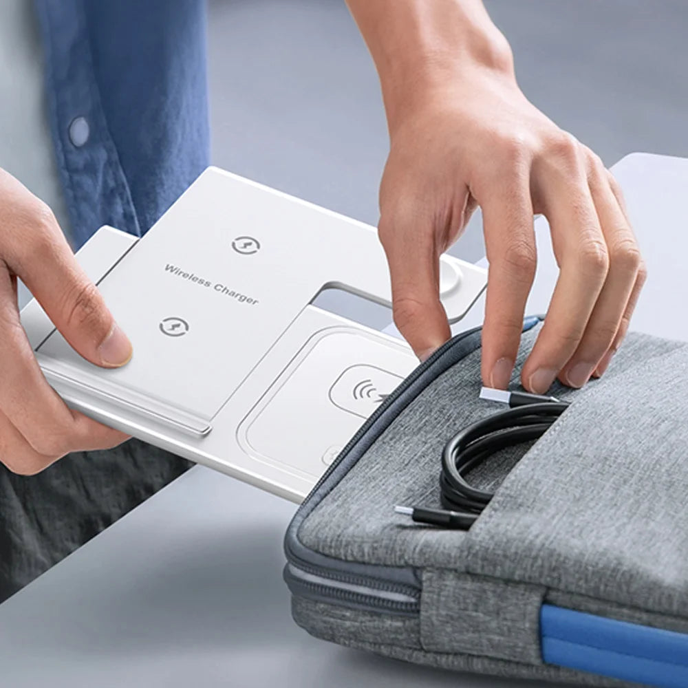 Cargador Inalámbrico 3 en 1 – 15W para iPhone, Apple Watch y AirPods